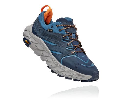 Men's Hoka One One Anacapa Low GORE-TEX Hiking Boots Outer Space / Real Teal | GONL07541