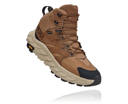 Men's Hoka One One Anacapa Mid GORE-TEX Hiking Boots Otter / Black | HSED63258
