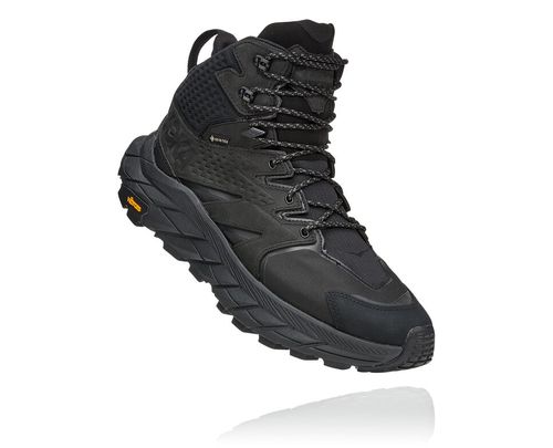 Men's Hoka One One Anacapa Mid GORE-TEX Hiking Boots Black / Black | IPCU46827