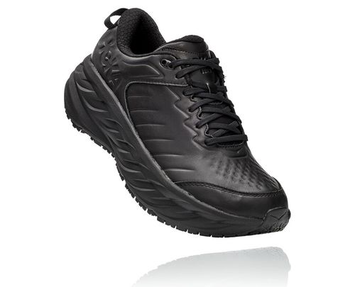 Men's Hoka One One Bondi Sr Road Running Shoes Black / Black | OCPM13986