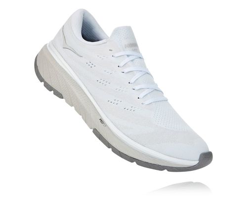 Men's Hoka One One Cavu 3 Road Running Shoes White / Nimbus Cloud | CRFE84693