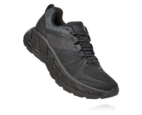 Men's Hoka One One Gaviota 2 Road Running Shoes Black / Dark Shadow | ICAE39412