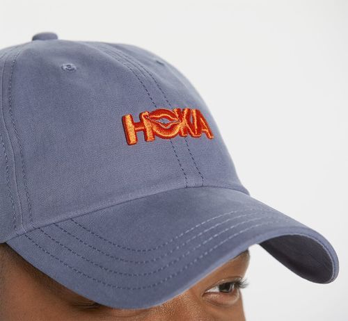 Unisex Hoka One One Casual Hat Blue Grey / Vermilion Orange | LMFS94628
