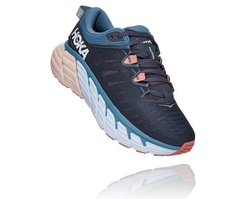 Women's Hoka One One Gaviota 3 Road Running Shoes Ombre Blue / Rosette | QSTW36840