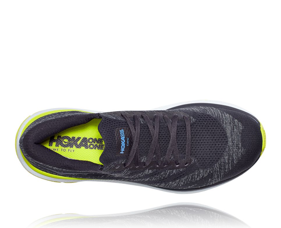 Men's Hoka One One Cavu 3 Road Running Shoes Deep Well / White | SZNH24016