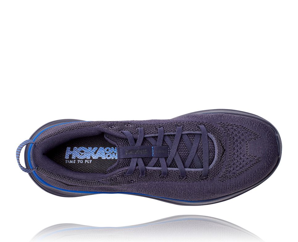 Men's Hoka One One Hupana Flow Road Running Shoes Deep Well / Odyssey Grey | GRMF35706