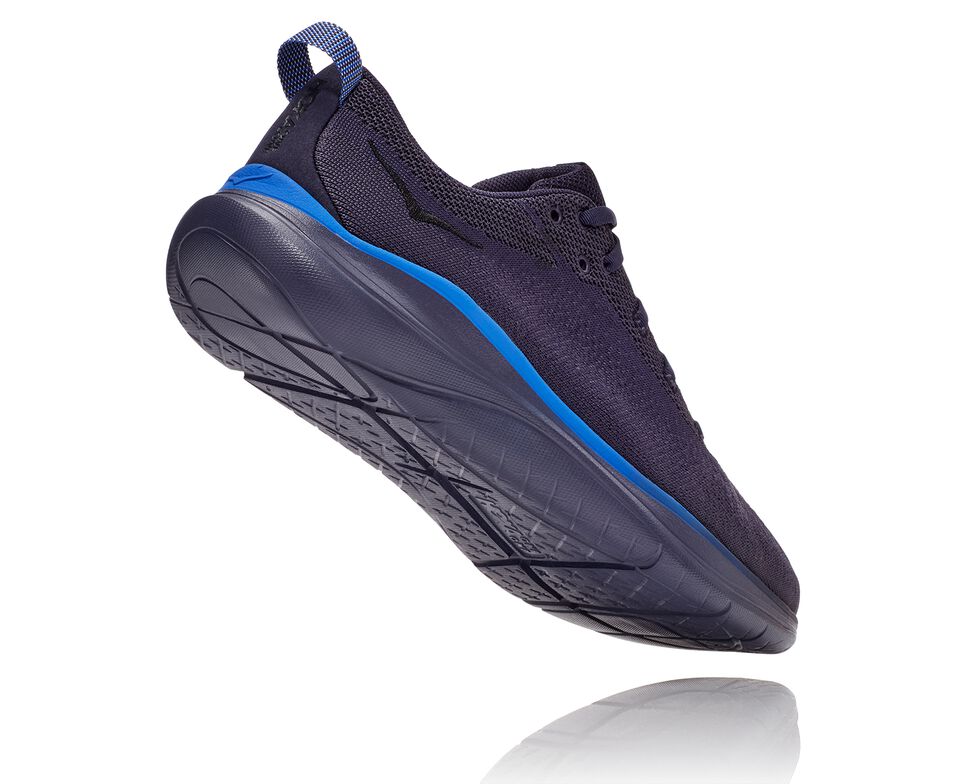 Men's Hoka One One Hupana Flow Road Running Shoes Deep Well / Odyssey Grey | PTOR48125