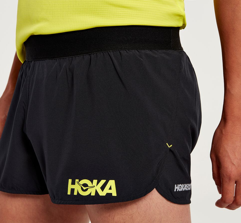 Men's Hoka One One Performance Woven 2" Short Shorts Black | GFPC20517