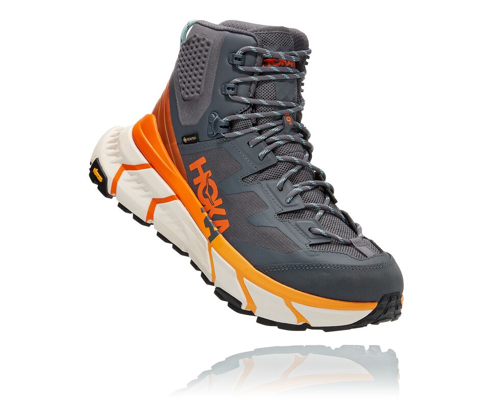 Men\'s Hoka One One TenNine Hike GORE-TEX Hiking Boots Castlerock / Persimmon Orange | LVAY70534