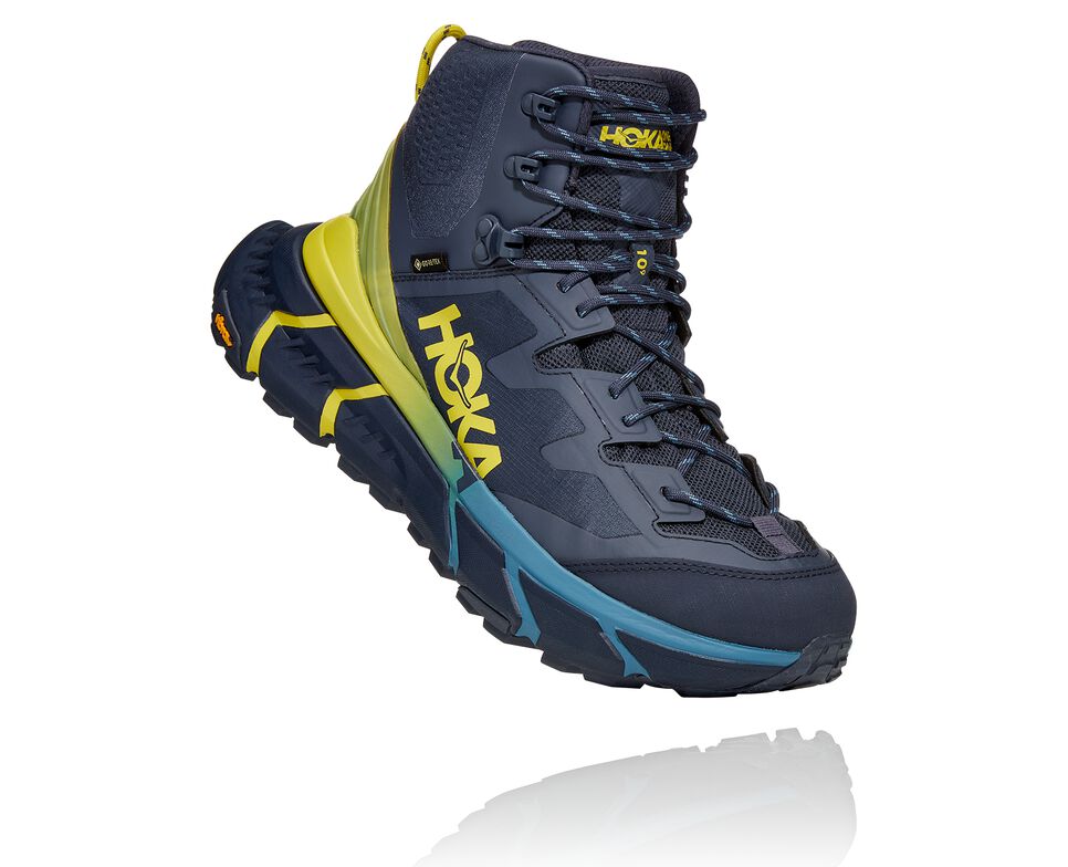 Men\'s Hoka One One TenNine Hike GORE-TEX Hiking Boots Ombre Blue / Green Sheen | MPXW60934