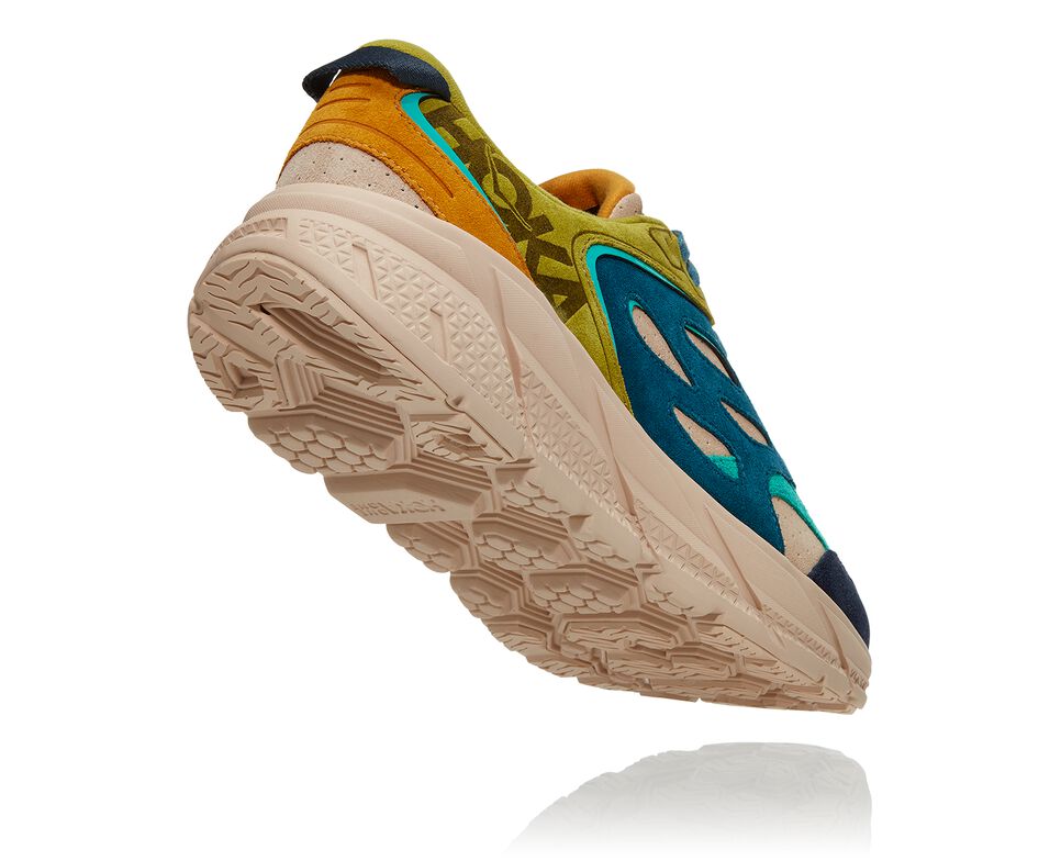 Unisex Hoka One One Clifton L Suede Running Shoes Multi / Shifting Sand | PKEM80621