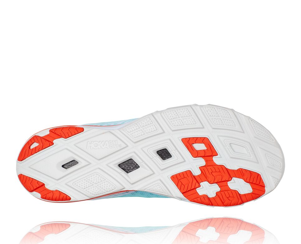 Unisex Hoka One One EVO Carbon Rocket Road Running Shoes Antigua Sand / Mandarin Red | TSDF06217