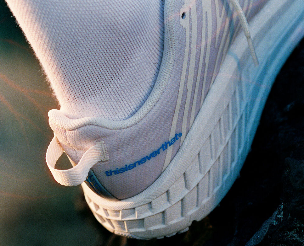 Unisex Hoka One One Hoka X Tint Speedgoat 4 Trail Running Shoes Marshmallow / Cyan Blue | UGCM10839