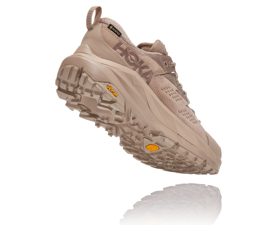 Unisex Hoka One One Kaha Low GORE-TEX Hiking Shoes Simply Taupe / Bungee Cord | MSAQ67348