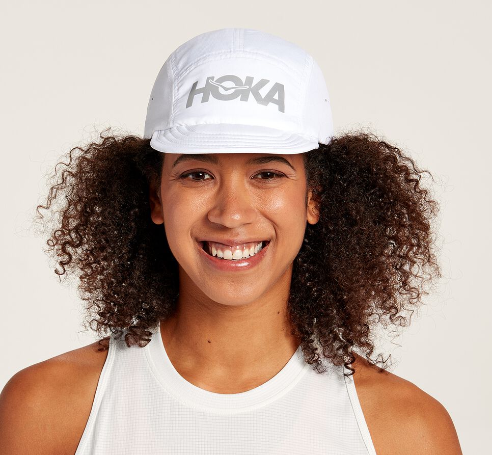 Unisex Hoka One One Packable Trail Hat White / Castlerock | LIUP43508