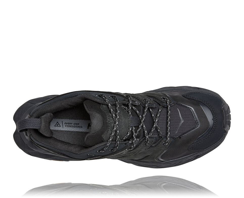Women's Hoka One One Anacapa Low GORE-TEX Hiking Boots Black / Black | VAXH24675