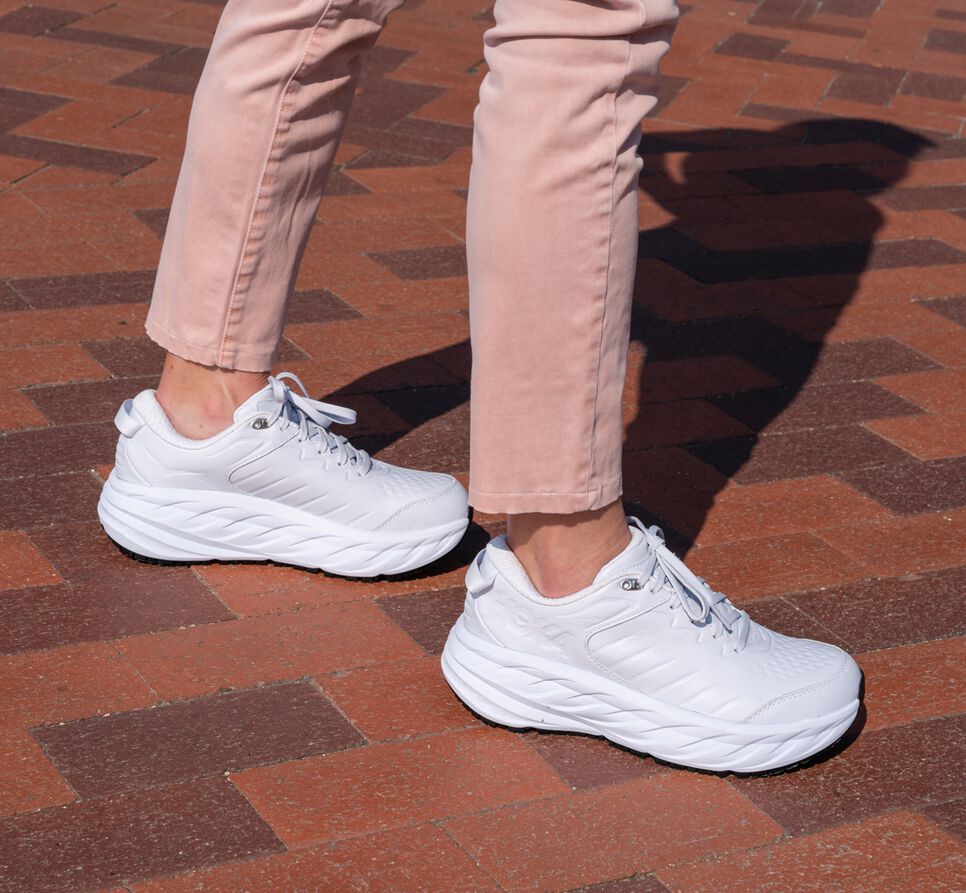 Women's Hoka One One Bondi Sr Road Running Shoes White | FBQC78625