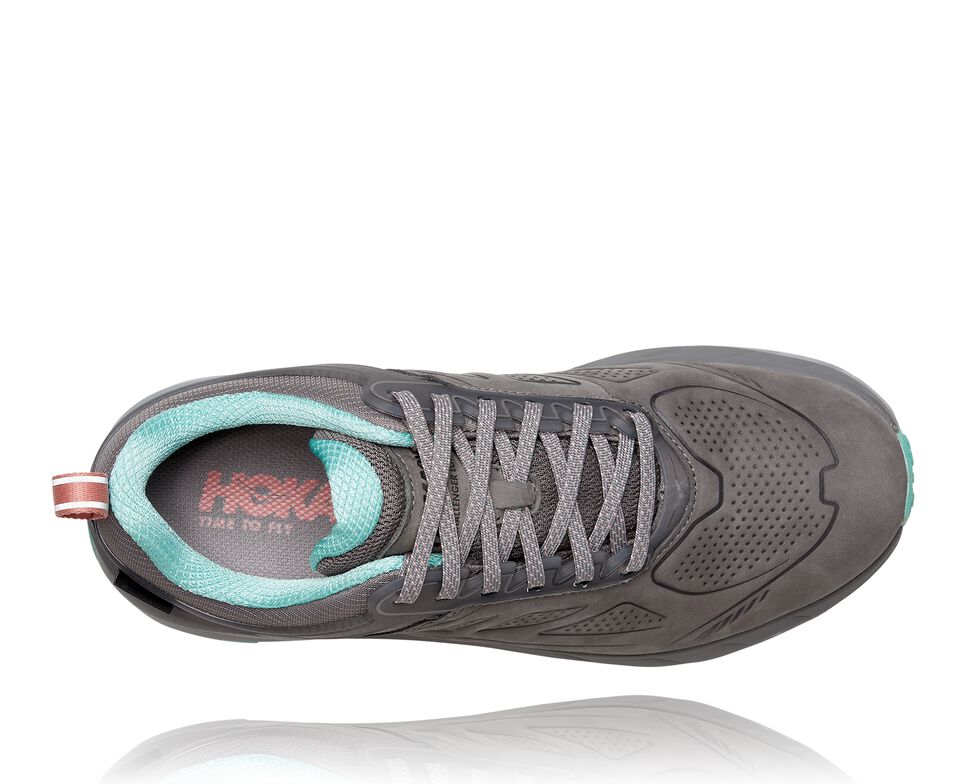 Women's Hoka One One Challenger Low GORE-TEX Hiking Boots Charcoal Gray / Wild Dove | KHFB46785