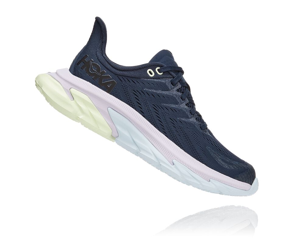 Women's Hoka One One Clifton Edge Road Running Shoes Outer Space / Orchid Hush | ATBG23586