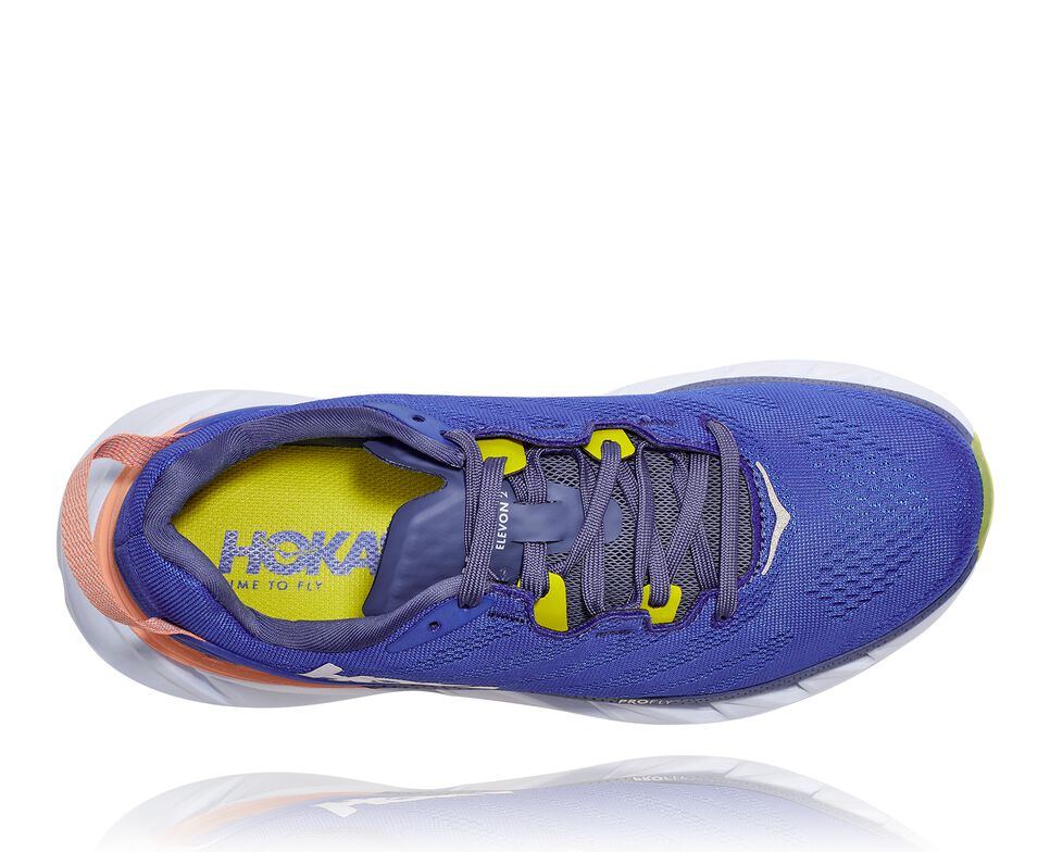 Women's Hoka One One Elevon 2 Road Running Shoes Amparo Blue / White | USFM86751
