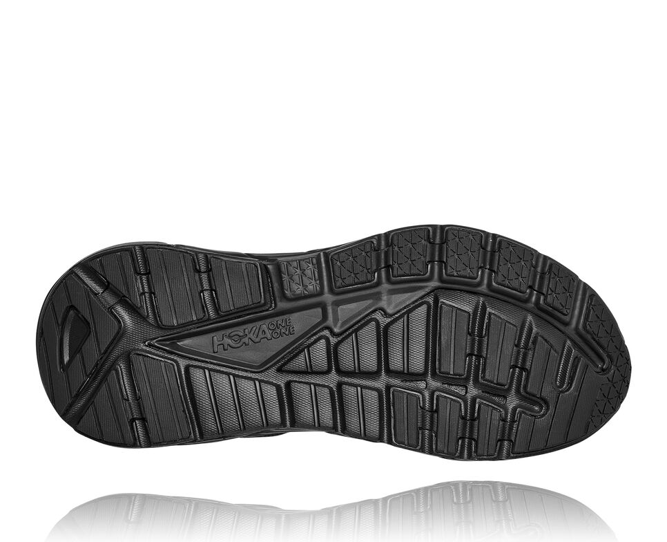 Women's Hoka One One Gaviota 3 Road Running Shoes Black / Black | MYBR08751
